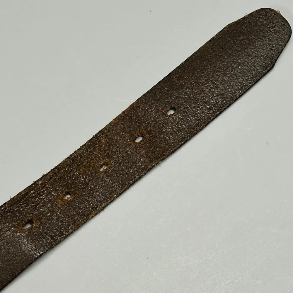 Levis Brown Leather Belt Mens Size 36 Brass Buckle 1.5